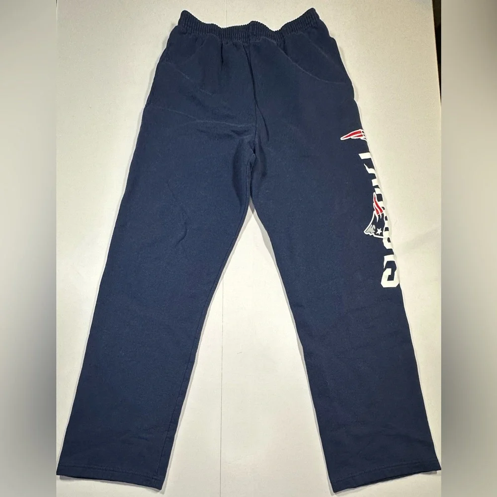 New England Patriots‎ Sweatpants Mens Medium Blue Fleece Majestic NFL  Pockets